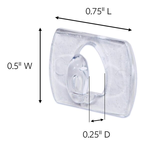 Command 45 Mini Light Clips with Adhesive Strips, Clear, Damage-Free Wall Mount - Picture 2 of 6
